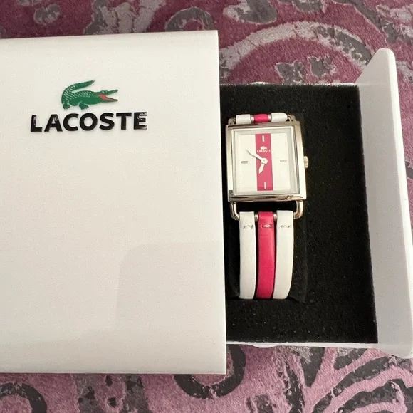 Lacoste | Accessories | Lacoste New Vintage Pink And White  display picture 2